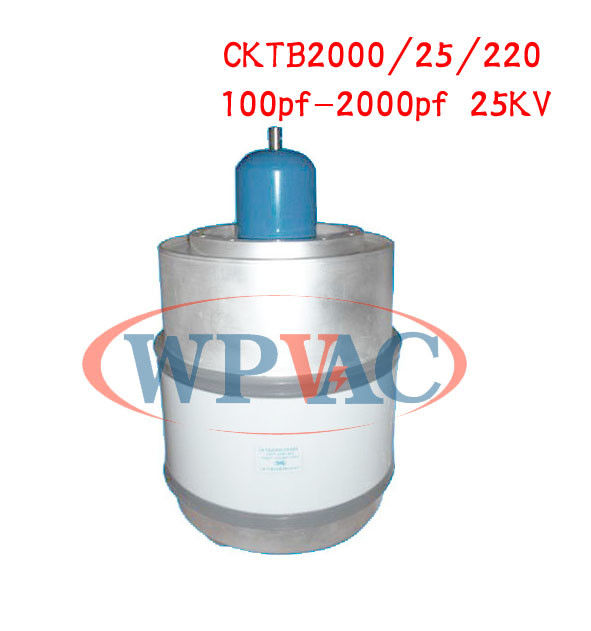 condensateur variable de vide de 100~2000pf 25KV, basse perte de condensateur variable en céramique