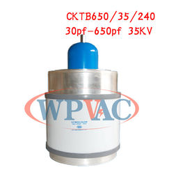 Représentation variable à haute tension d'écurie du condensateur 30~650pf 35KV de vide en céramique